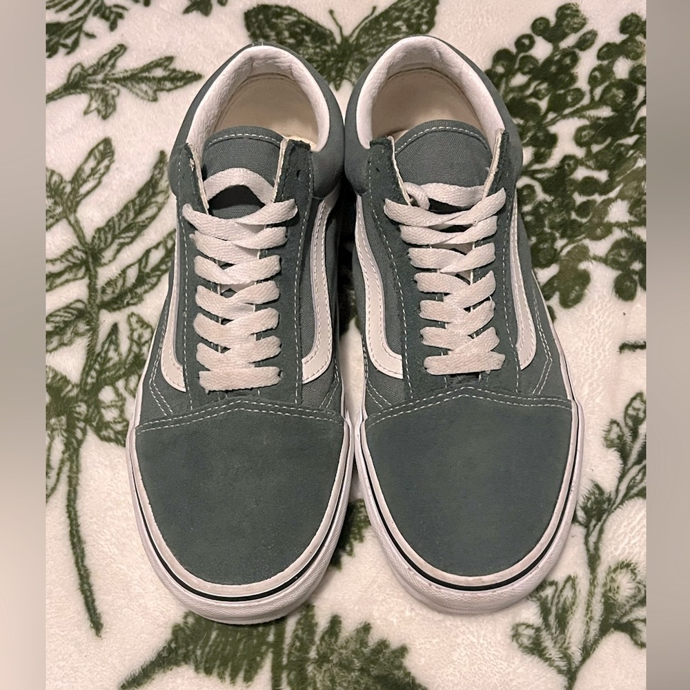 Sage Green Vans Old Skool Shoes